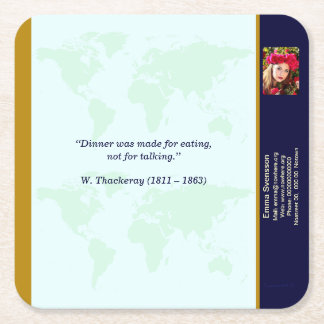 Dessous-de-verre Carré En Papier Underlägg — Connect, World