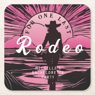 Dessous-de-verre Carré En Papier Une dernière Rodeo Bachelorette