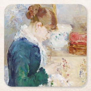 Dessous-de-verre Carré En Papier Une Femme Couchant, Berthe Morisot