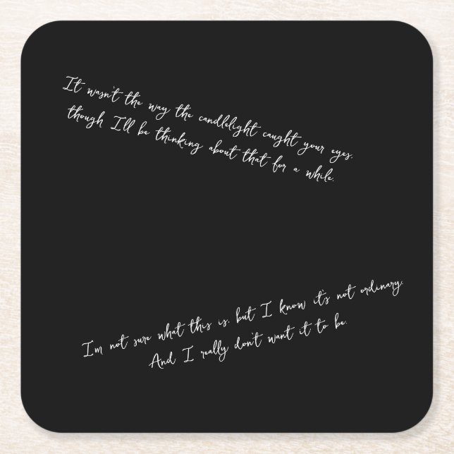 Dessous-de-verre Carré En Papier Une lettre quelques jours après un premier rendez- (Devant)