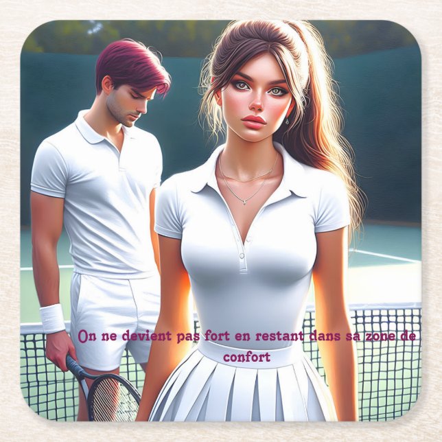 Dessous-de-verre Carré En Papier  - Une Lumière pour Toi (Devant)