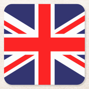 Dessous-de-verre Carré En Papier Union Jack - Drapeau du Royaume-Uni