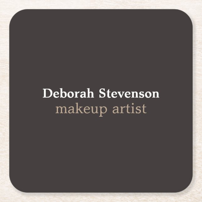 Dessous-de-verre Carré En Papier Unique moderne Mnimalist Gray Personnalisé (Devant)