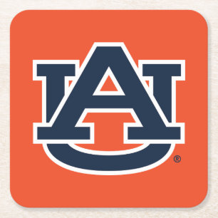 Dessous-de-verre Carré En Papier Université d'Auburn   Auburn UA Logo