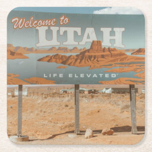 Dessous-de-verre Carré En Papier Utah Life Eleved