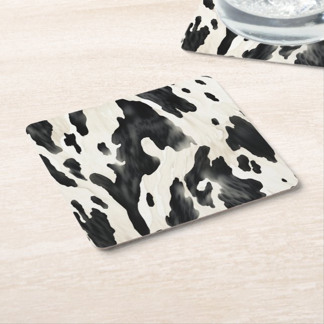 Dessous-de-verre Carré En Papier Vache d'élevage occidental (Incliné)