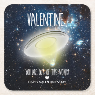 Dessous-de-verre Carré En Papier Valentine, vous êtes hors de ce monde!