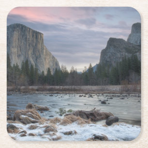 Dessous-de-verre Carré En Papier Vallée de Yosemite