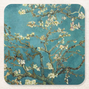 Dessous-de-verre Carré En Papier Van Gogh - Amandier en fleurs