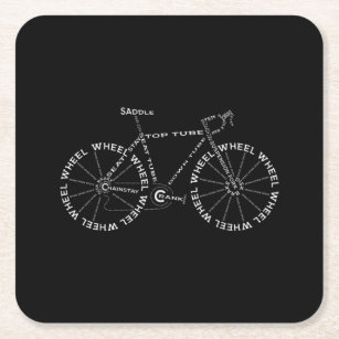 Dessous-de-verre Carré En Papier Vélo Anatomie Extraordinaire Cyclisme