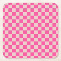 Vérifier Coral Rose À damiers Motif Checkboard