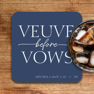 Dessous-de-verre Carré En Papier Veuve avant vows Marine Bleu et blanc Fête des mar