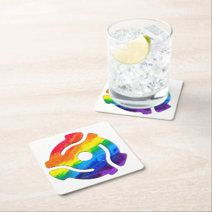 Dessous-de-verre Carré En Papier Vibran de l'adaptateur d'enregistrement SlipperyJo