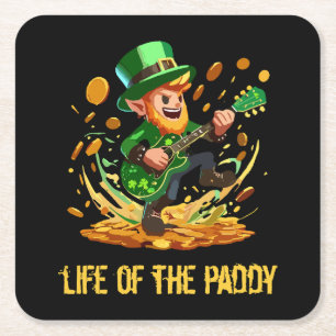 Dessous-de-verre Carré En Papier Vie du paddy, jour de la Saint-Patrick