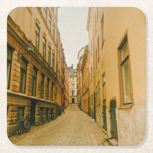 Dessous-de-verre Carré En Papier Vieille Ville, Gamla Stan, Stockholm, Suède