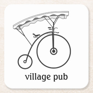 Dessous-de-verre Carré En Papier Village Pub