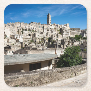 Dessous-de-verre Carré En Papier Ville de Matera de Di de Sassi vieille