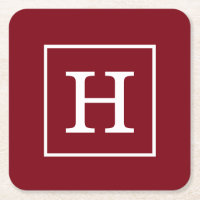 Vin de Bourgogne blanc encadré Monogramme initial