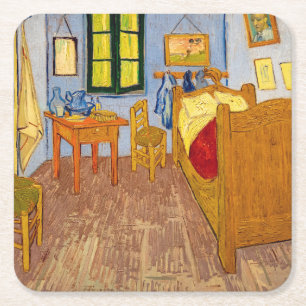 Dessous-de-verre Carré En Papier Vincent van Gogh - Chambre de Vincent à Arles