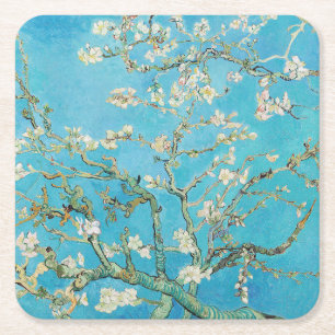 Dessous-de-verre Carré En Papier Vincent van Gogh - Fleur d'amandier