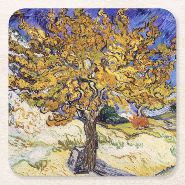 Dessous-de-verre Carré En Papier Vincent van Gogh - Le Mulberry Tree (Devant)