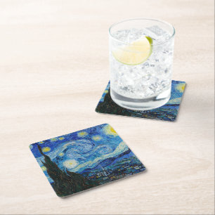 Dessous-de-verre Carré En Papier Vincent Van Gogh The Starry Night Fine Art