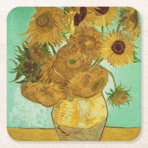 Dessous-de-verre Carré En Papier Vincent van Gogh Tournesols, 1888