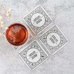 Dessous-de-verre Carré En Papier Vintage Chic Mariage campagnard Western Cowboy<br><div class="desc">Vintage Chic Western Cowboy Mariage campagnard ou dîner de répétition dessous de verre</div>