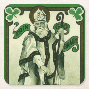 Dessous-de-verre Carré En Papier Vintage - Erin Go Bragh - Vœux de la Saint-Patrick