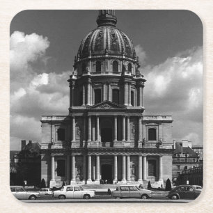 Dessous-de-verre Carré En Papier Vintage France Paris Eglise Saint Louis Invalides