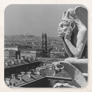 Dessous-de-verre Carré En Papier Vintage France Paris Notre Dame