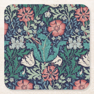Dessous-de-verre Carré En Papier Vintage motif floral, William Morris