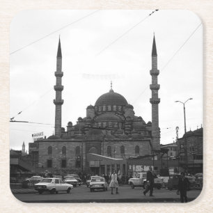 Dessous-de-verre Carré En Papier Vintage Turquie Istanbul La mosquée Yeni Camii