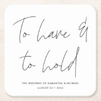 Voeux de mariage en calligraphie moderne noir blan