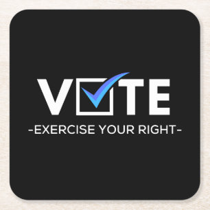 Dessous-de-verre Carré En Papier Vote (Cela Compte)