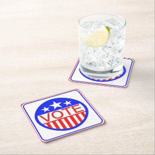 Dessous-de-verre Carré En Papier Vote En Amérique