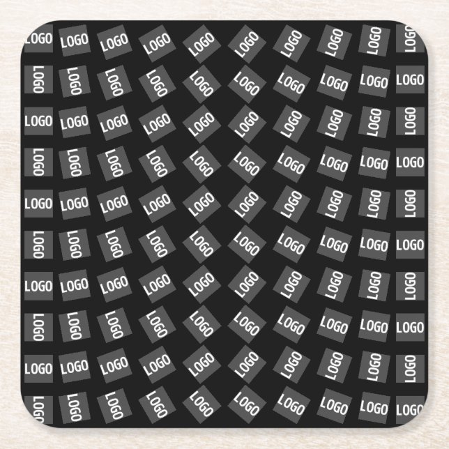 Dessous-de-verre Carré En Papier Votre logo | Logo, Motif de conception ou d'image  (Devant)