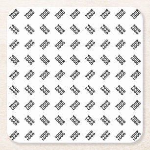 Dessous-de-verre Carré En Papier Votre logo   Motif répété de substitution simple