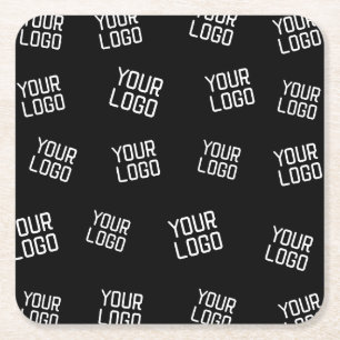 Dessous-de-verre Carré En Papier Votre logo ou image Modèle de recherche aléatoir