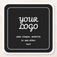 Votre Logo & Slogan ou autre texte | Noir et blanc