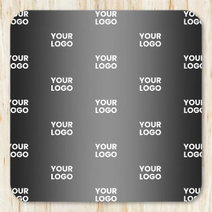 Dessous-de-verre Carré En Papier Votre simple logo répétitif   Gradient noir et gri