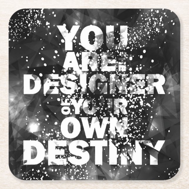 Dessous-de-verre Carré En Papier Vous êtes le concepteur de votre propre destin (Devant)