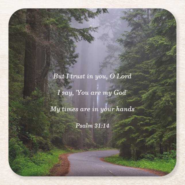 Dessous-de-verre Carré En Papier Vous êtes mon Dieu Dessous de verre (Devant)