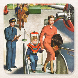 Dessous-de-verre Carré En Papier Voyageur de l'espace