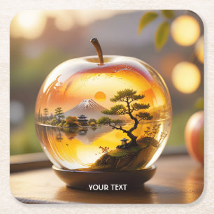 Dessous-de-verre Carré En Papier Vue Apple japonaise Imaginaire mignonne