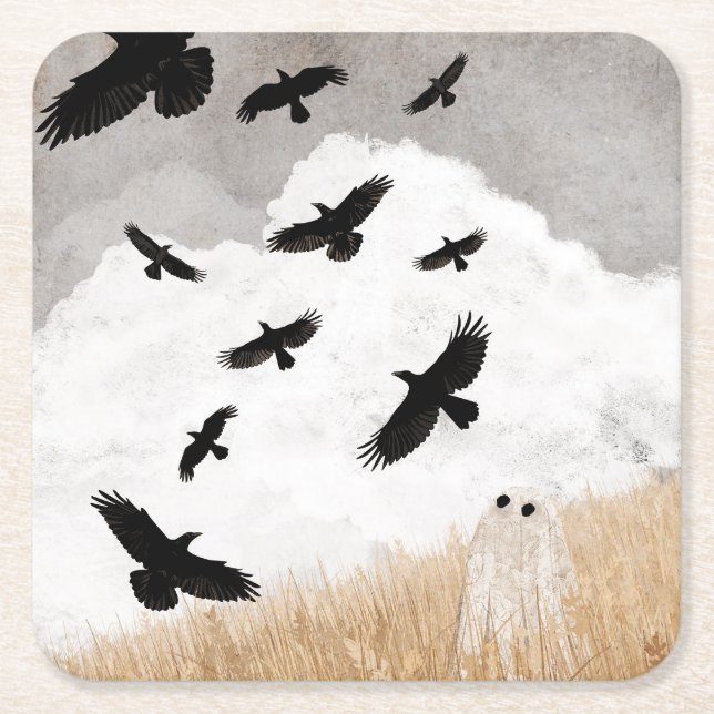 Dessous-de-verre Carré En Papier Walter & The Crows (Devant)