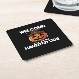 Dessous-de-verre Carré En Papier Welcome To The Haunted Side Paper Coaster
