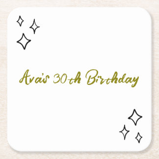 Dessous-de-verre Carré En Papier Whimsical Tini Bit Anniversaire