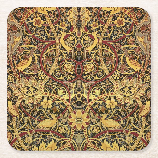 Dessous-de-verre Carré En Papier William Morris Bullerswood Tapisserie Faux (Devant)