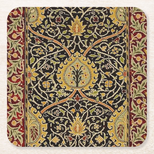 Dessous-de-verre Carré En Papier William Morris Classique Tapis Art Design d'impres (Devant)